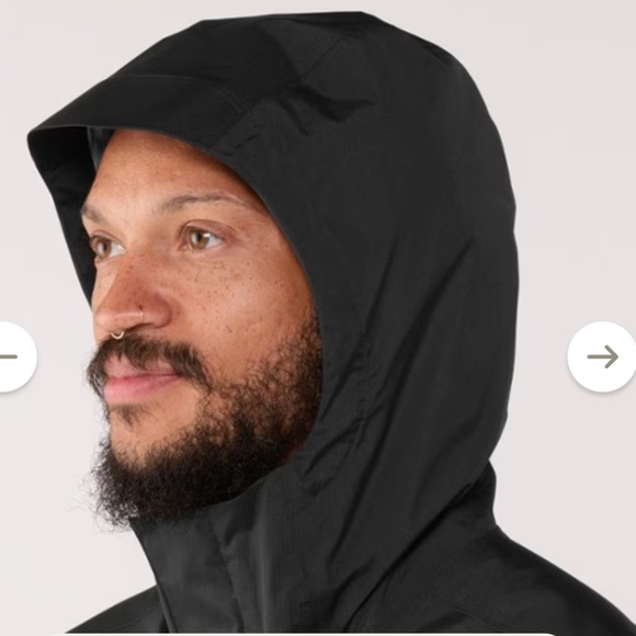 REI Co-op Rainier Peak 2.5L Ripstop Rain Jacket Men’s Size MEDIUM TALL Black - Picture 4 of 16